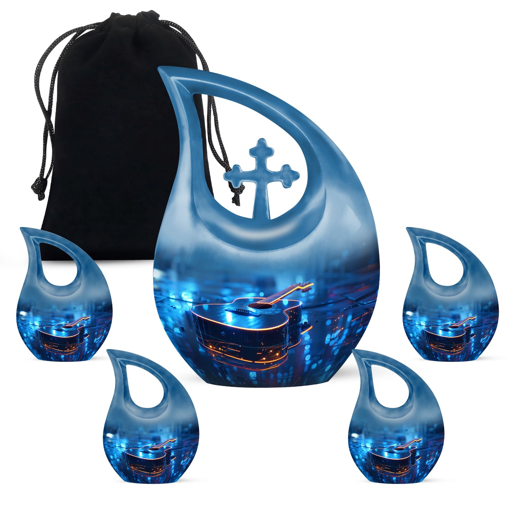 Guitar Urns For Human Ashes Medium Size Funeral, Ashes Memorial Urn