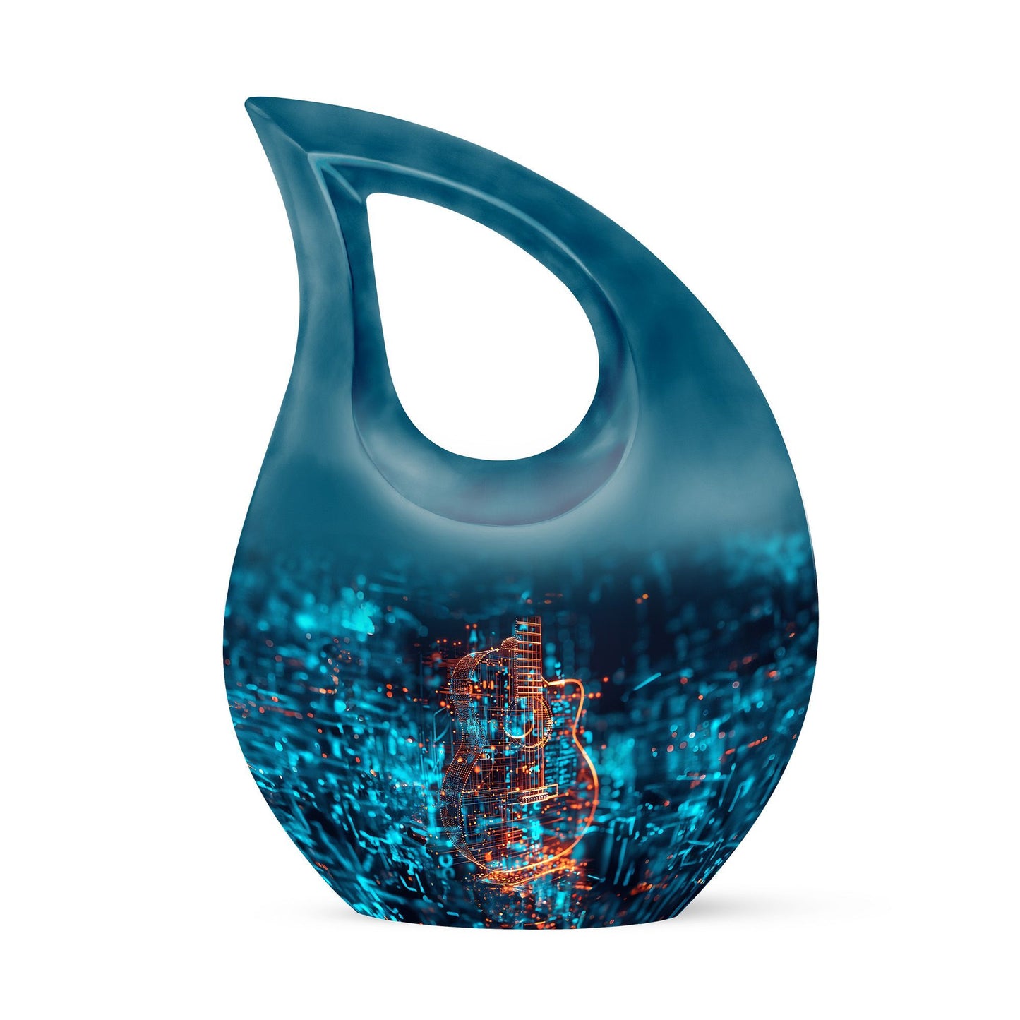 10 inch blue Guitar Urn