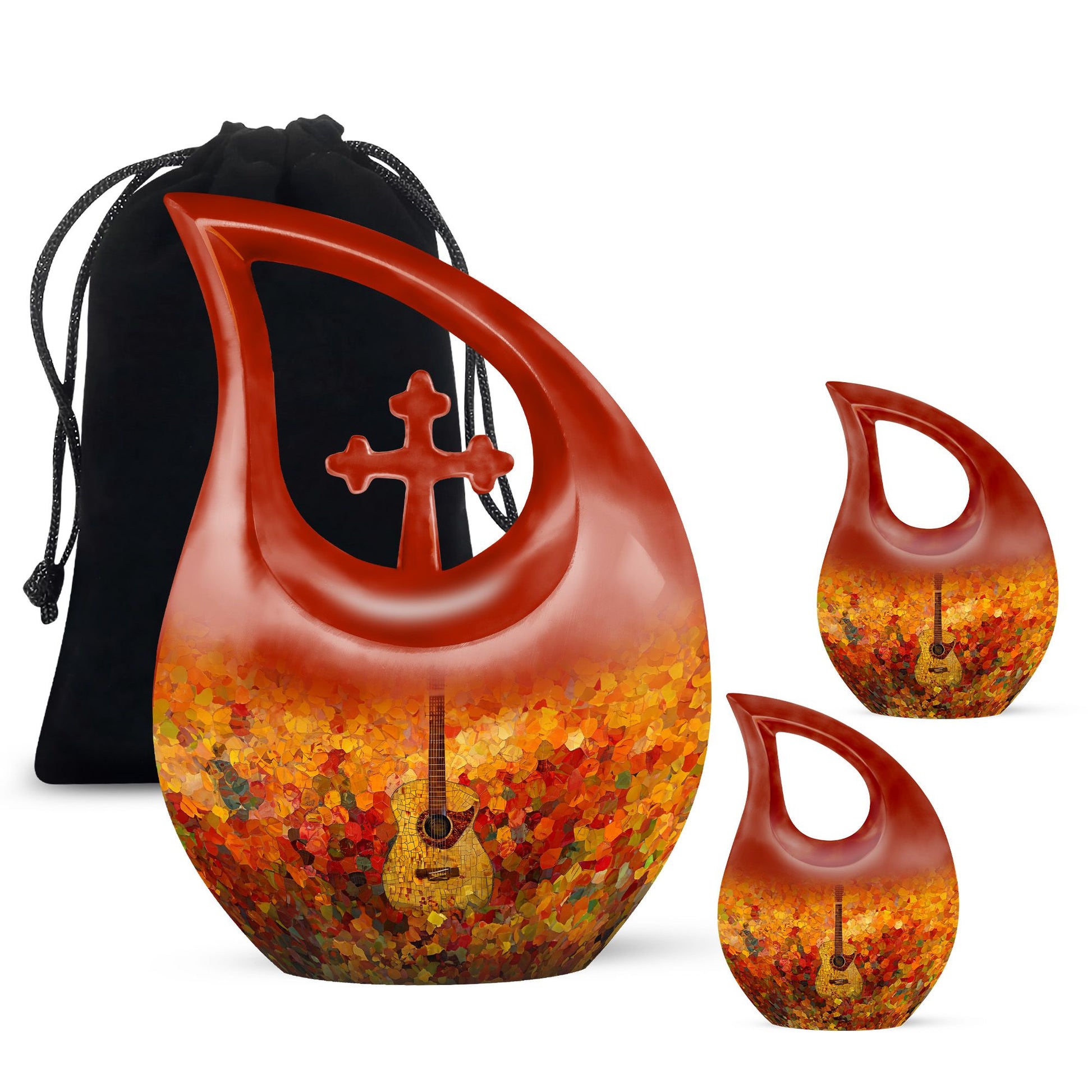 Guitar Cremation Urns For Human Ashes Funeral, Ashes Urn