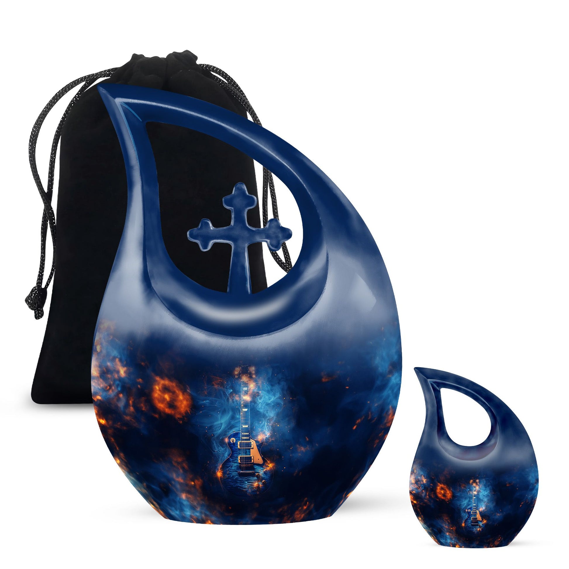 Guitar Urn For Ashes Funeral, Ashes Memorial Urn