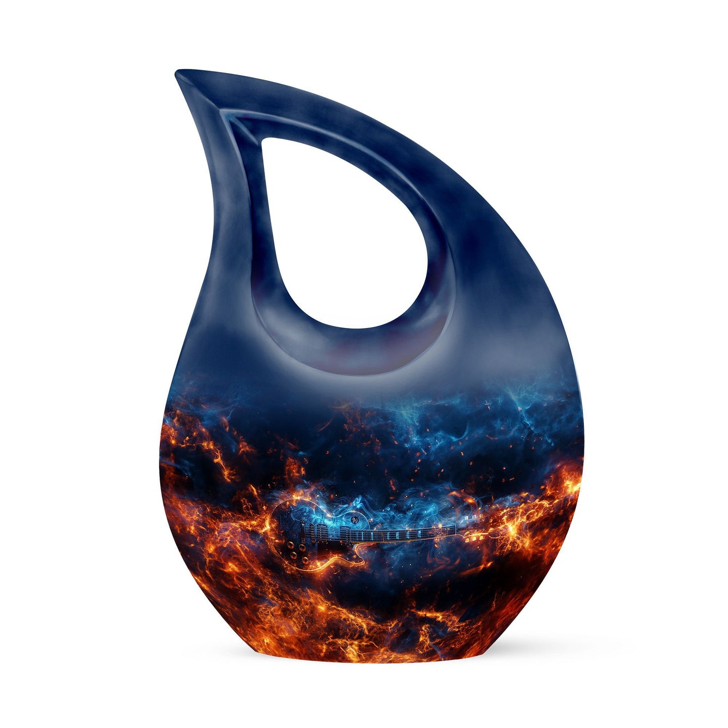 10-Inch Guitar Urn in Cross Drop design