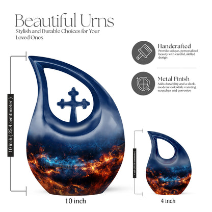 10-Inch Guitar Urn in Cross Drop design