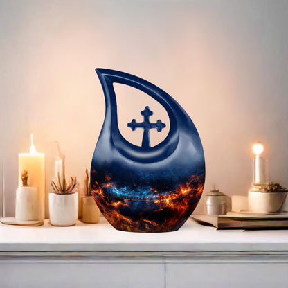 10-Inch Guitar Urn in Cross Drop design