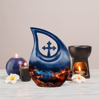 10-Inch Guitar Urn in Cross Drop design