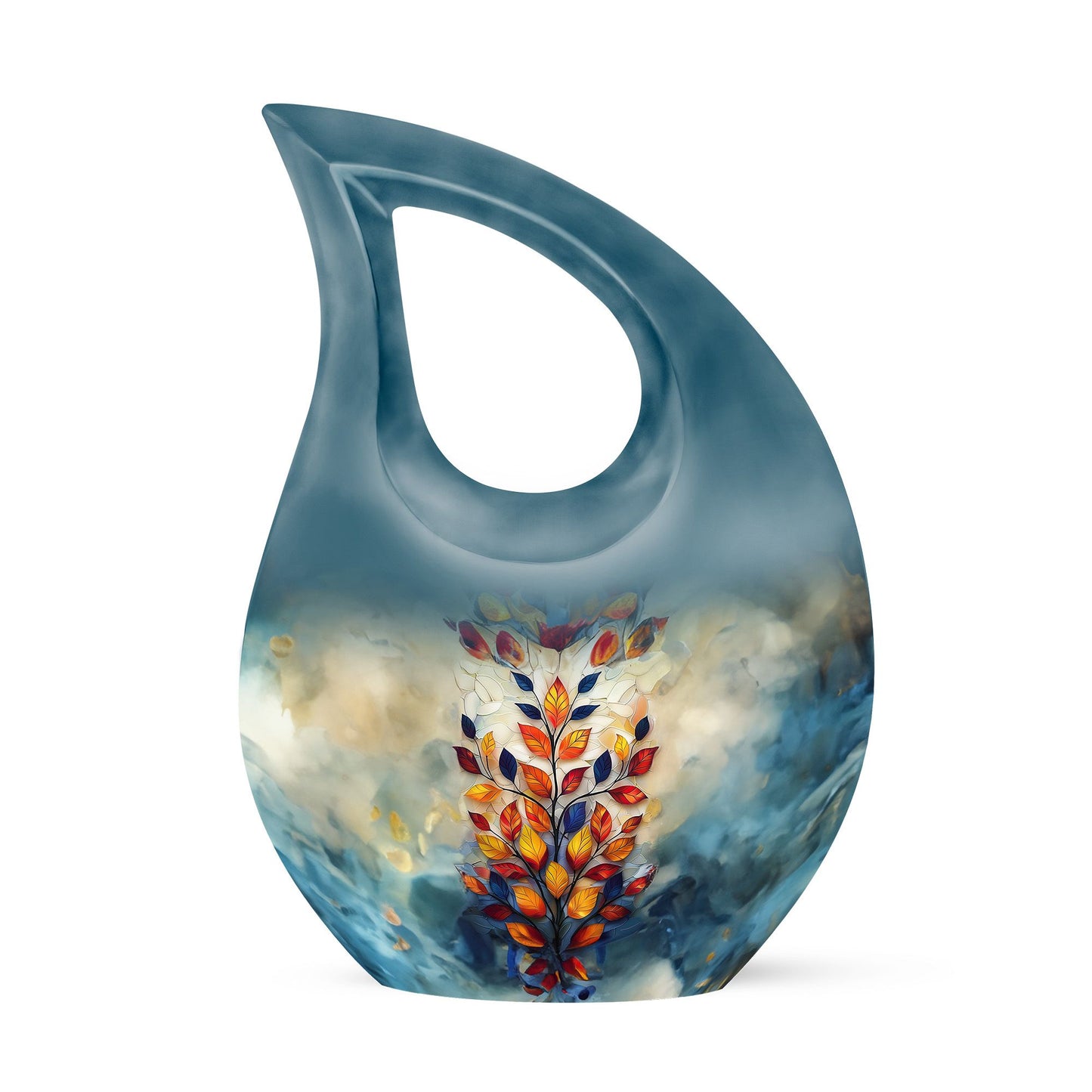 Glass Artistic Keepsake Urn for Human Ashes - 10-inch, 200 cu in - Yatskia