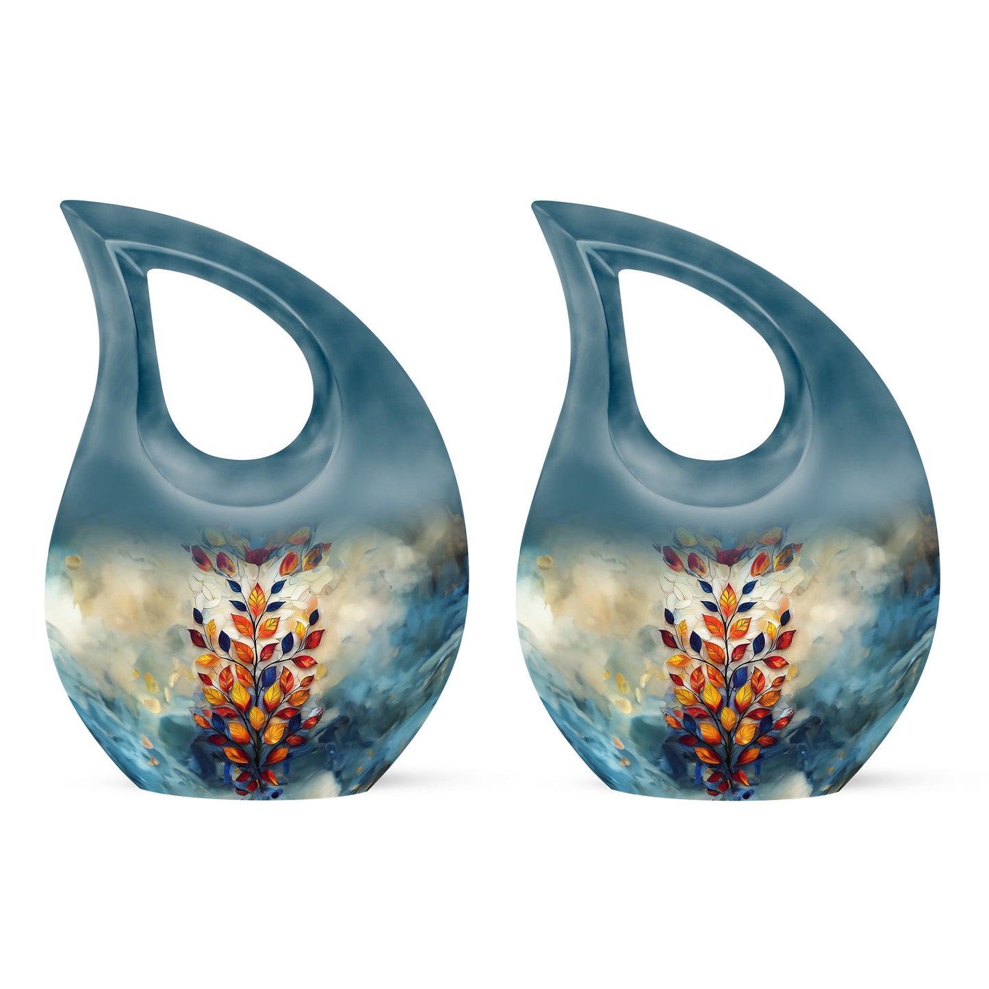 Glass Artistic Keepsake Urn for Human Ashes - 10-inch, 200 cu in - Yatskia