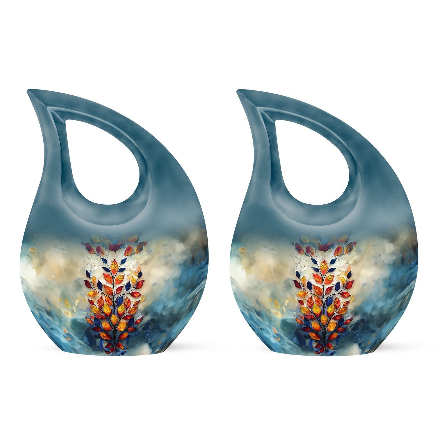 Stained Glass Cross Drop Cremation Urn
