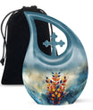 Stained Glass Cremation Urns Large & Small Combo - Funeral Urns For Man