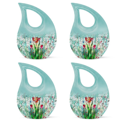 Glass Artistic Cremation Urn for Human Ashes - 10-inch, 200 cu in - Yatskia