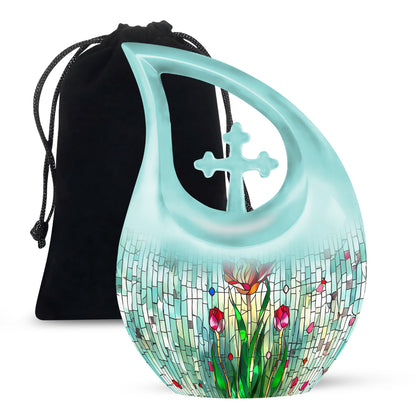 Large Stained Glass Urn