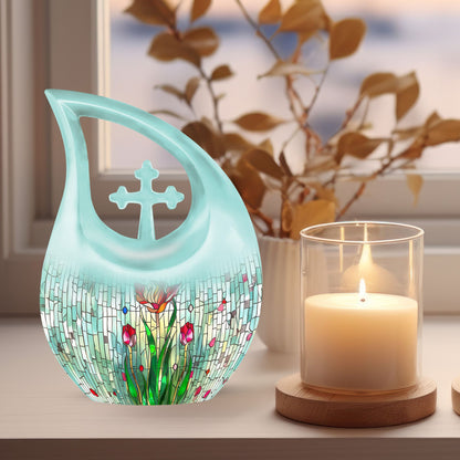 Large Stained Glass Urn