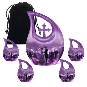 10 inch large Urn with 4 Keepsake 3 Inch Urns