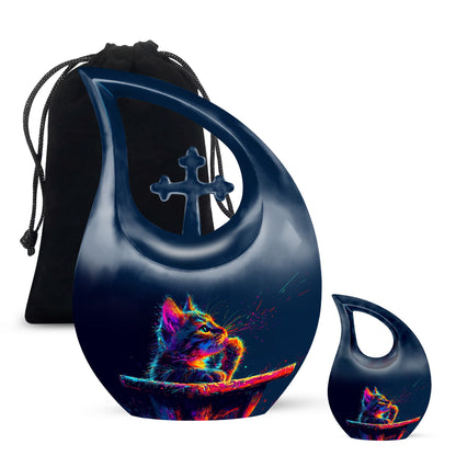 Affordable Cross Drop Cat Urn