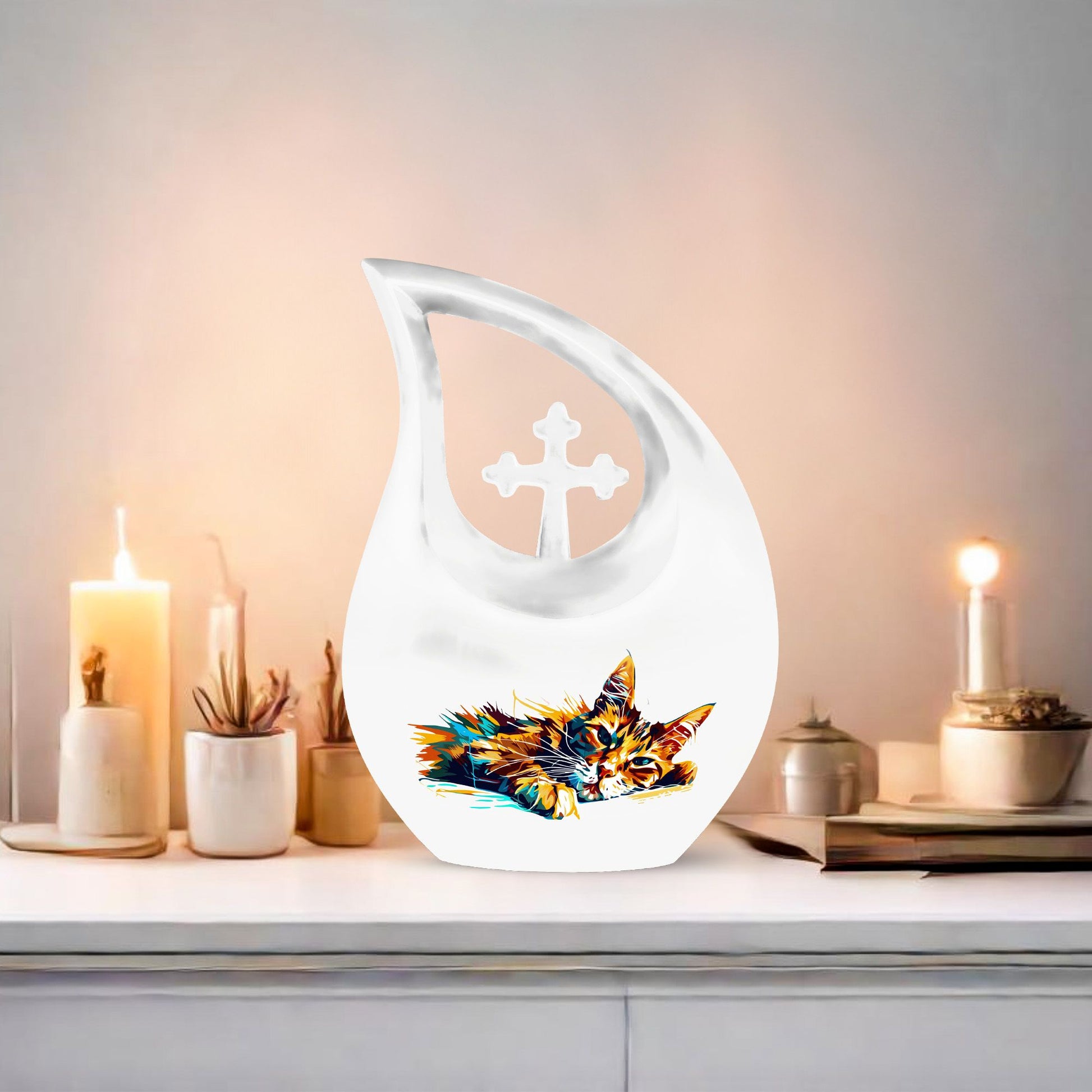 10-inch Aluminium Cat Urn 