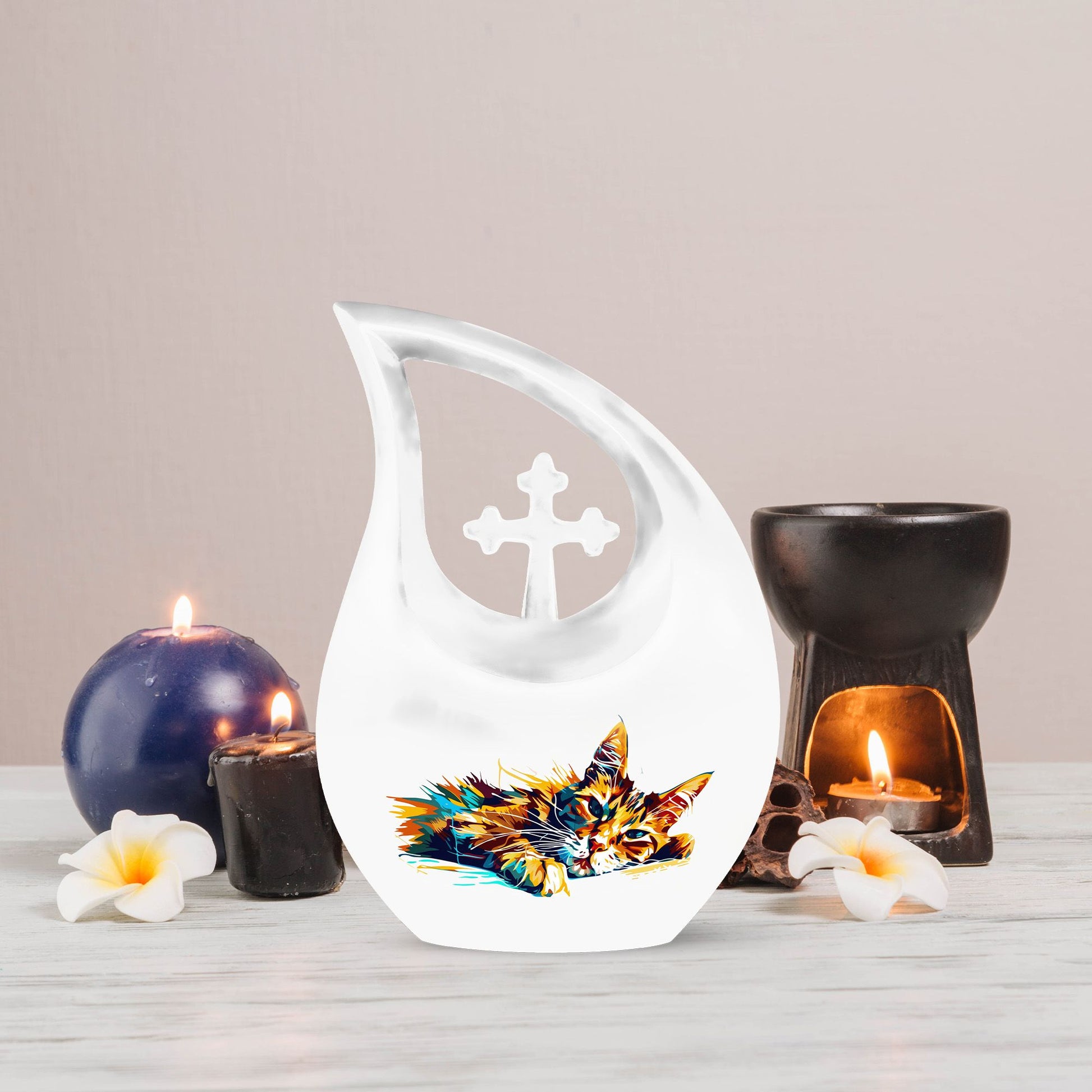 10-inch Aluminium Cat Urn 