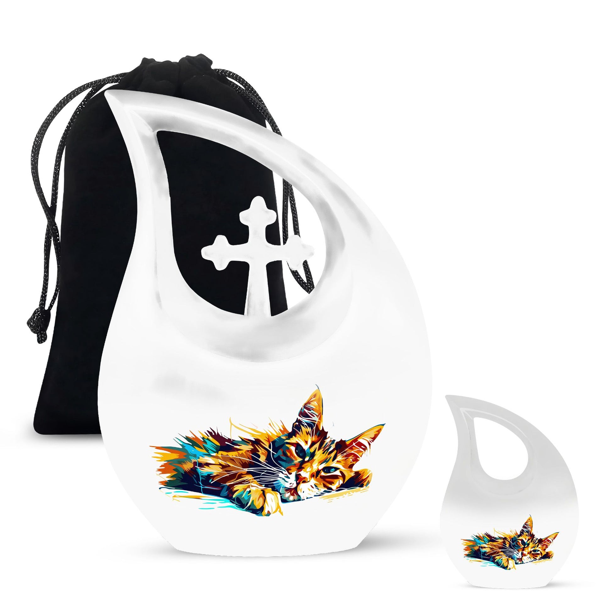 10-inch Aluminium Cat Urn 