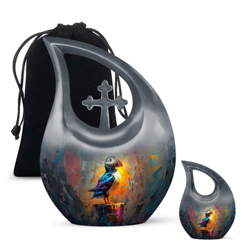 10 inch large Urn with 1 Keepsake 3 Inch Urn