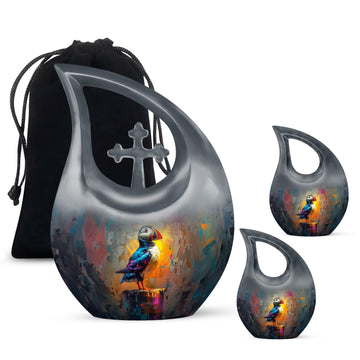 10 inch large Urn with 2 Keepsake 3 Inch Urns