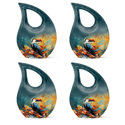 10 inch Aluminium Puffin Bird Urn 