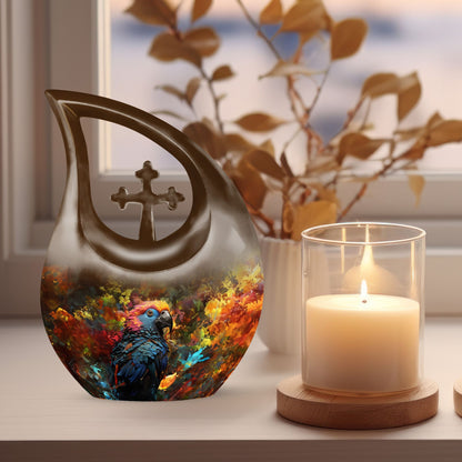 Large 10-inch Puffin Bird Urn,