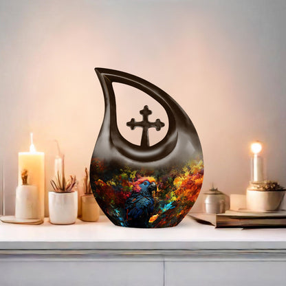 Large 10-inch Puffin Bird Urn,