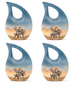 Elephant Family Cremation Urns For Men Funeral, Ashes Cremation Urn