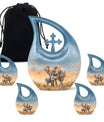 Elephant Family Cremation Urns For Men Funeral, Ashes Cremation Urn