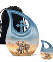 Elephant Family Cremation Urns For Men Funeral, Ashes Cremation Urn