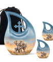 Elephant Family Cremation Urns For Men Funeral, Ashes Cremation Urn