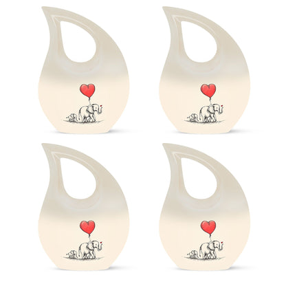 Personalized Elephant Keepsake Urn for Human Ashes - 10-inch, 200 cu in - Yatskia