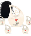 Elephant Family Cremation Urns For Human Ashes - Keepsake Urn Set