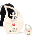 Elephant Family Cremation Urns For Human Ashes - Keepsake Urn Set