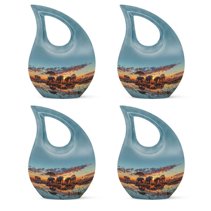 Personalized Elephant Cremation Urn for Human Ashes - 10-inch, 200 cu in - Yatskia