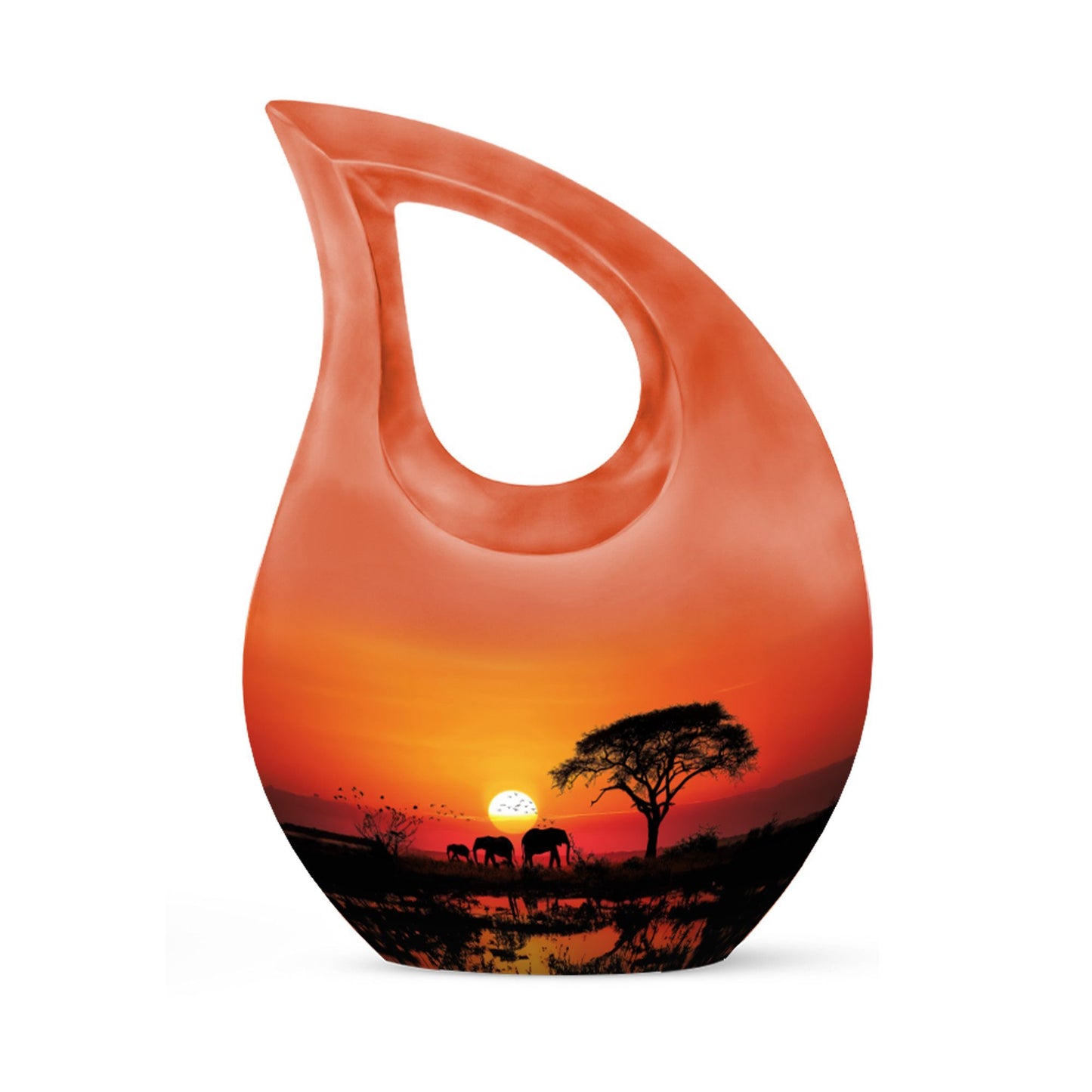 10 inch Elephant Family Urn 