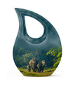 Elephant Family A Small Urn For Ashes Funeral, Ashes Cremation Urn