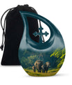 10-inch Elephant Family urn