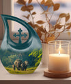 10-inch Elephant Family urn