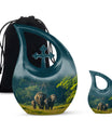 Elephant Family A Small Urn For Ashes Funeral, Ashes Cremation Urn