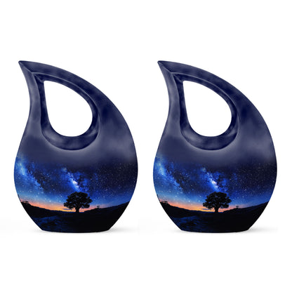 Personalized Galaxy Cremation Urn for Human Ashes - 10-inch, 200 cu in - Yatskia