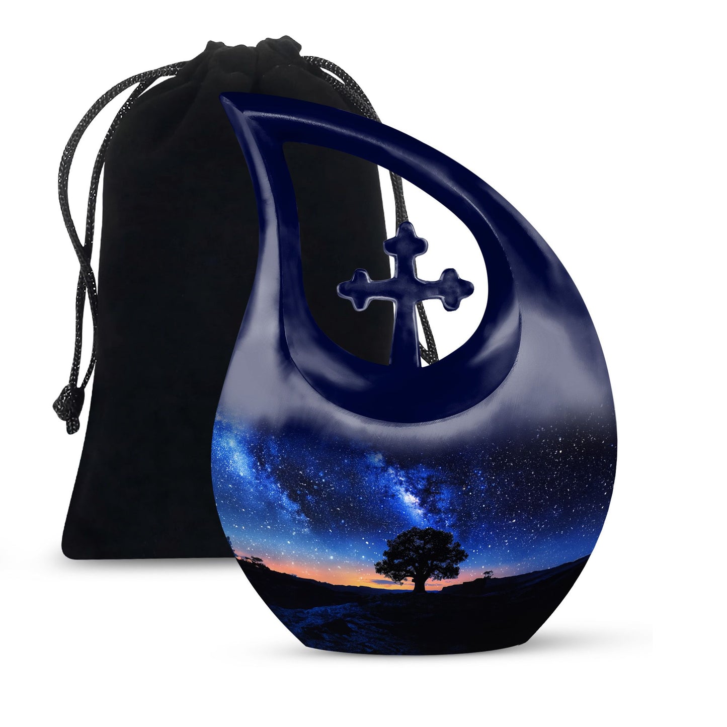 10-inch Cross Drop Milkyway Urn