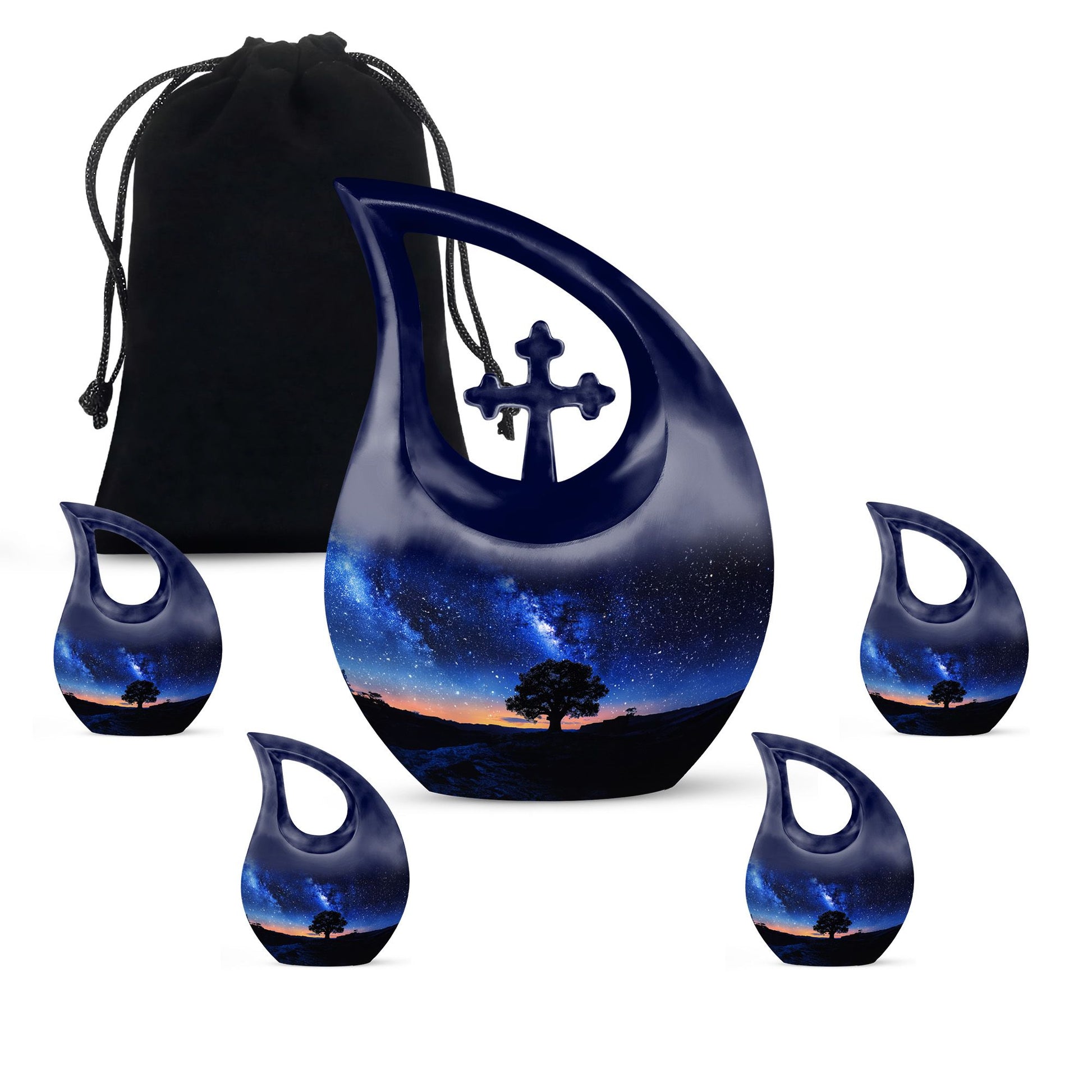 10-inch Cross Drop Milkyway Urn