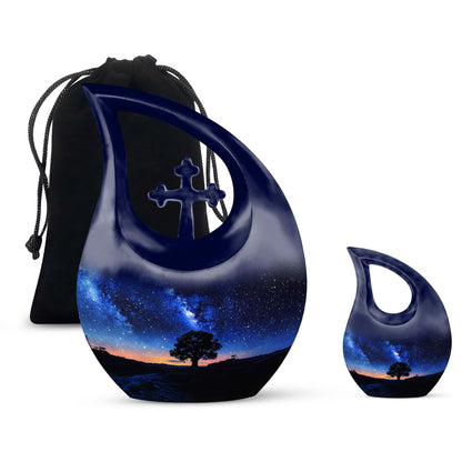 10-inch Cross Drop Milkyway Urn