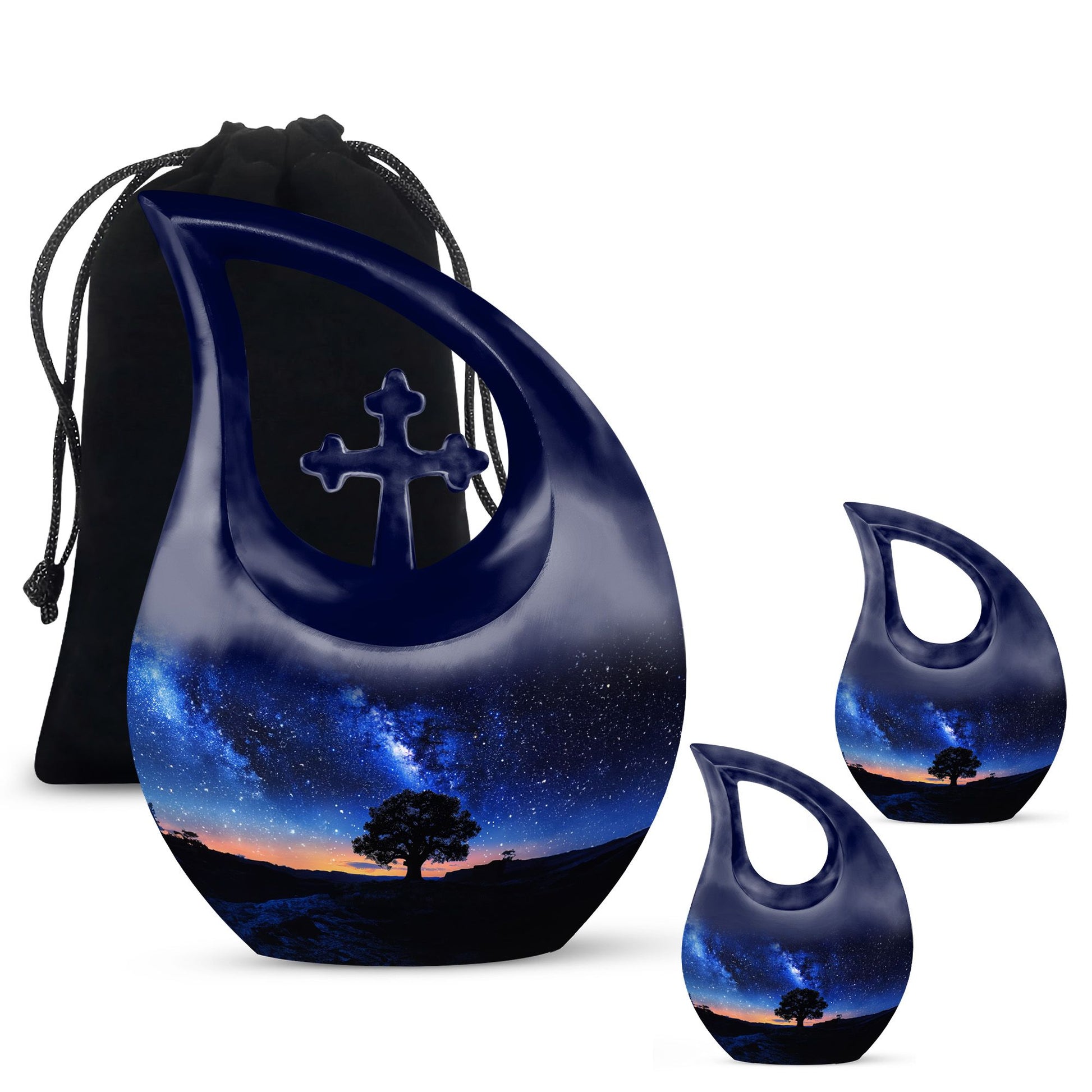 10-inch Cross Drop Milkyway Urn