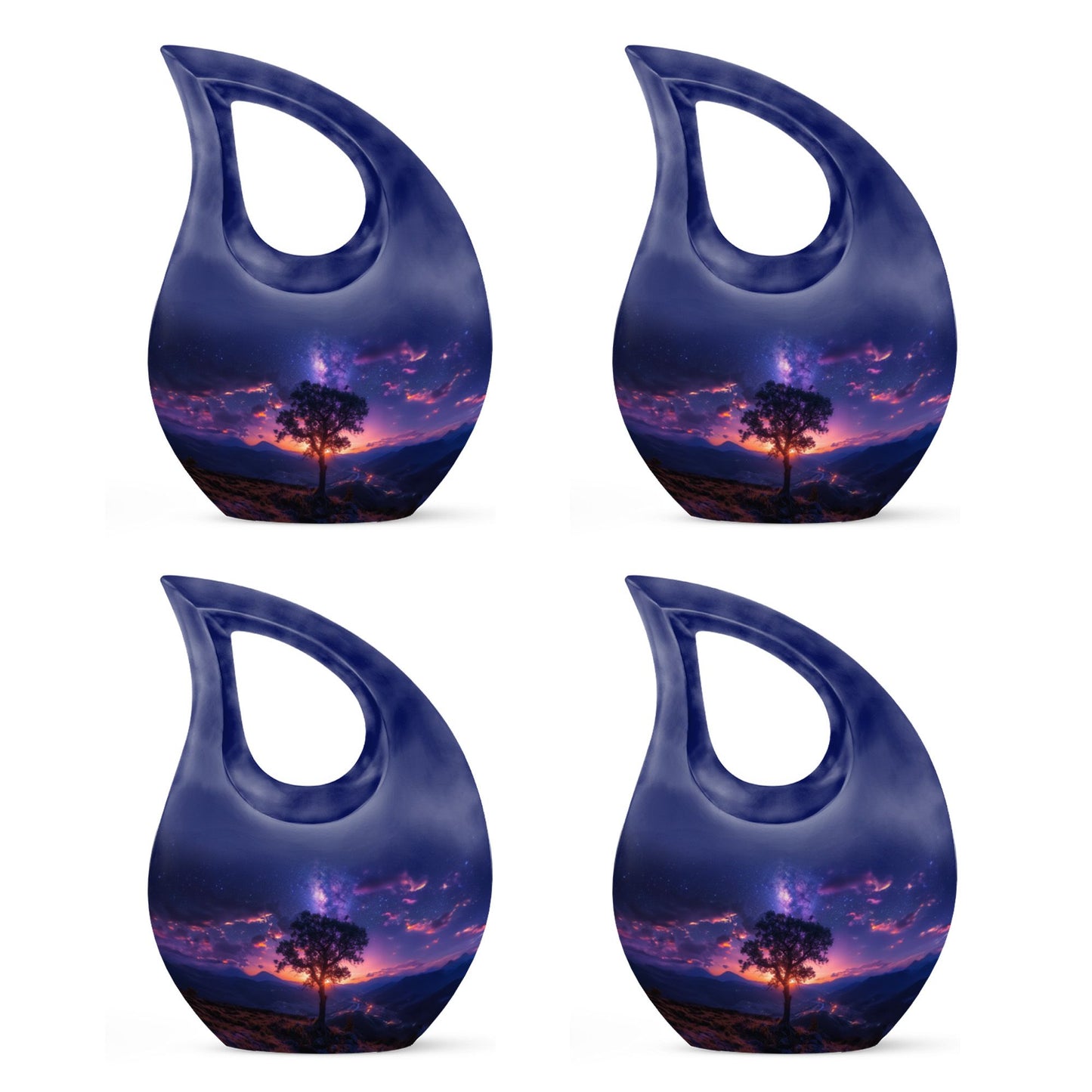 Personalized Galaxy Cremation Urn for Women - 10-inch, 200 cu in - Yatskia