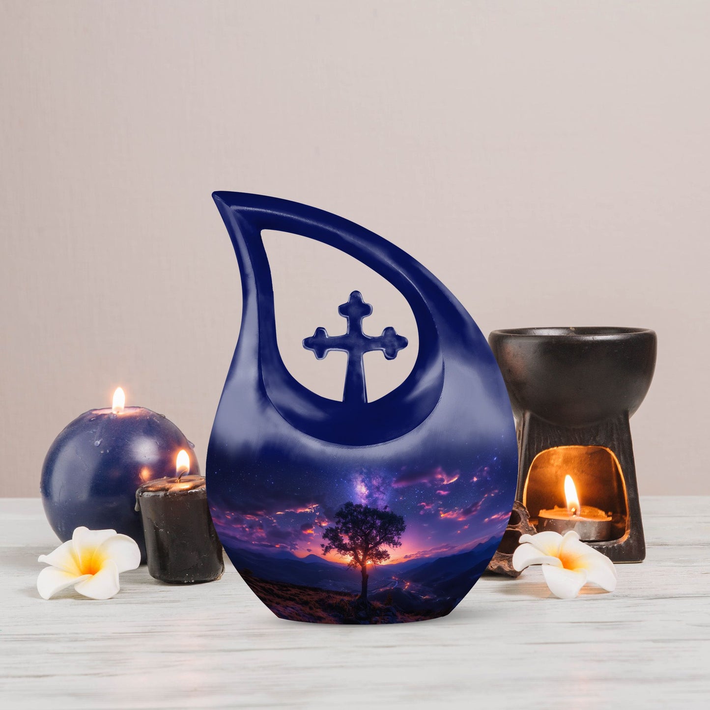 10-Inch Cross Drop design Milkyway Urn