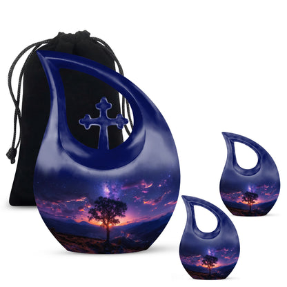 Personalized Galaxy Cremation Urn for Women - 10-inch, 200 cu in - Yatskia