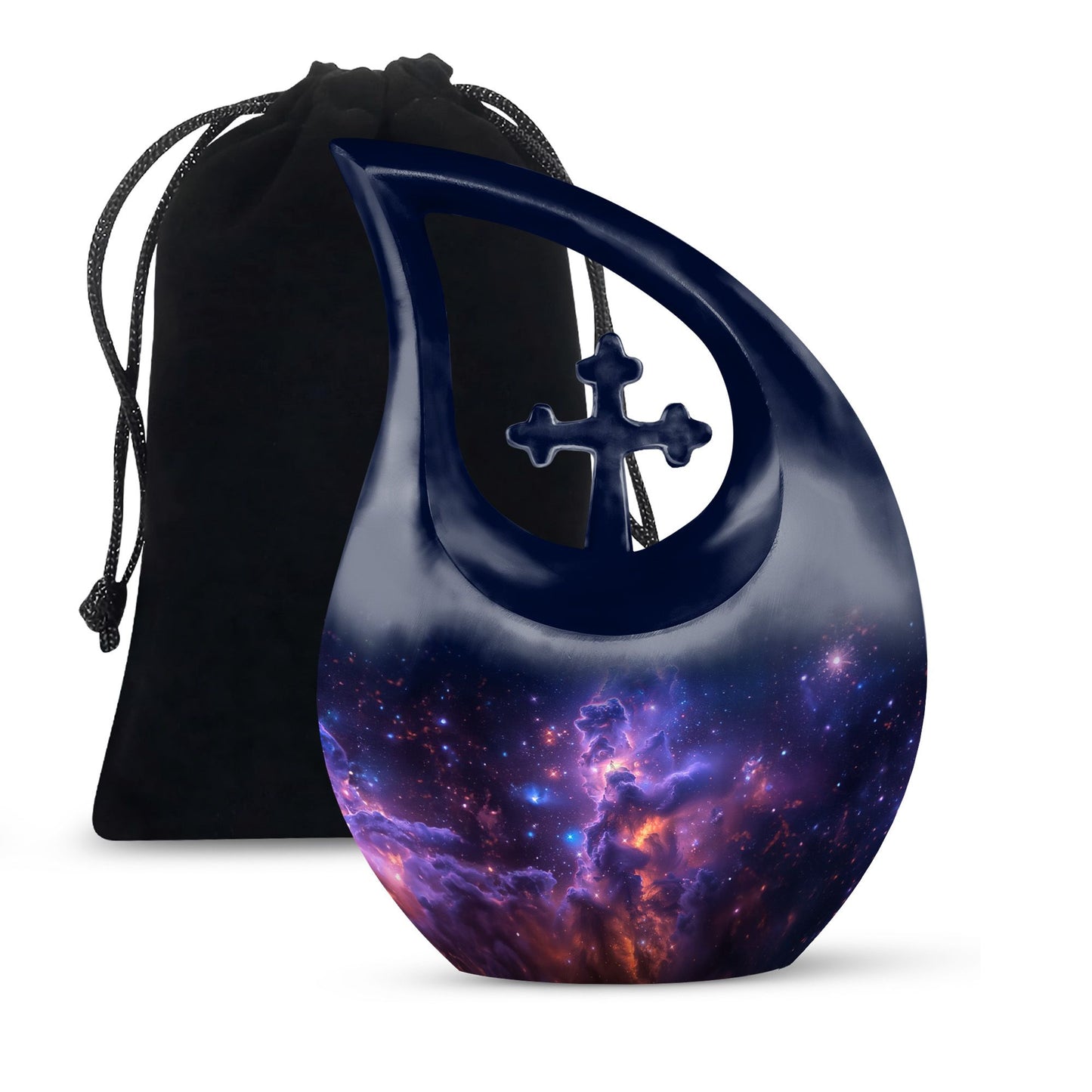 Personalized Galaxy Cremation Urn for Human Ashes - 10-inch, 200 cu in - Yatskia