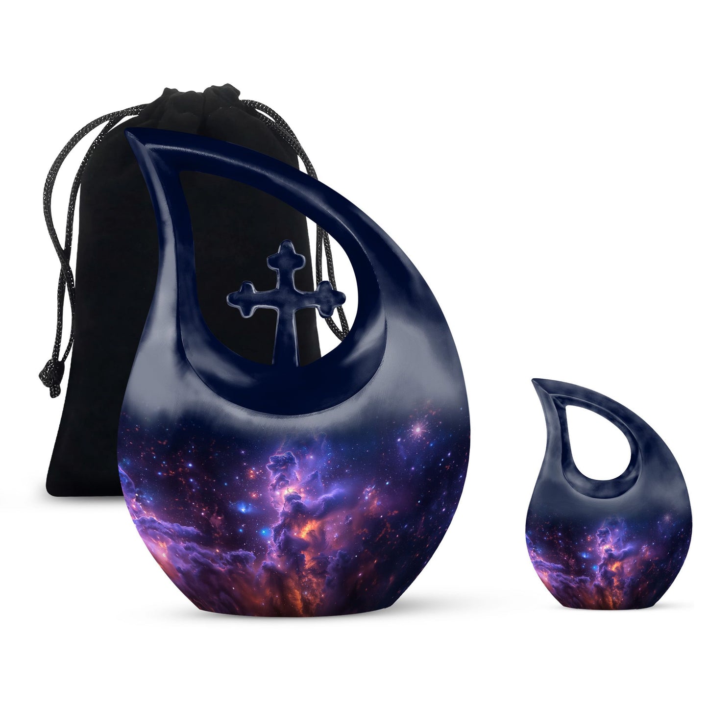 Personalized Galaxy Cremation Urn for Human Ashes - 10-inch, 200 cu in - Yatskia