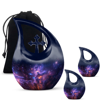 Personalized Galaxy Cremation Urn for Human Ashes - 10-inch, 200 cu in - Yatskia