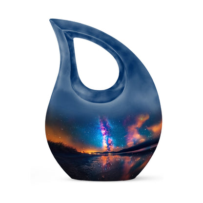 Personalized Galaxy Cremation Urn for Adult - 10-inch, 200 cu in - Yatskia
